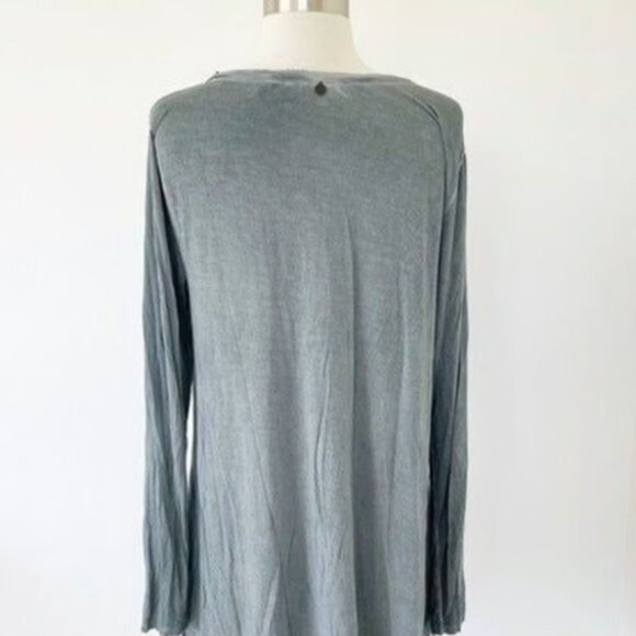 Soft Surroundings Gray Tunic Top Long Sleeve Jersey Women Size Medium Layering - Picture 4 of 5